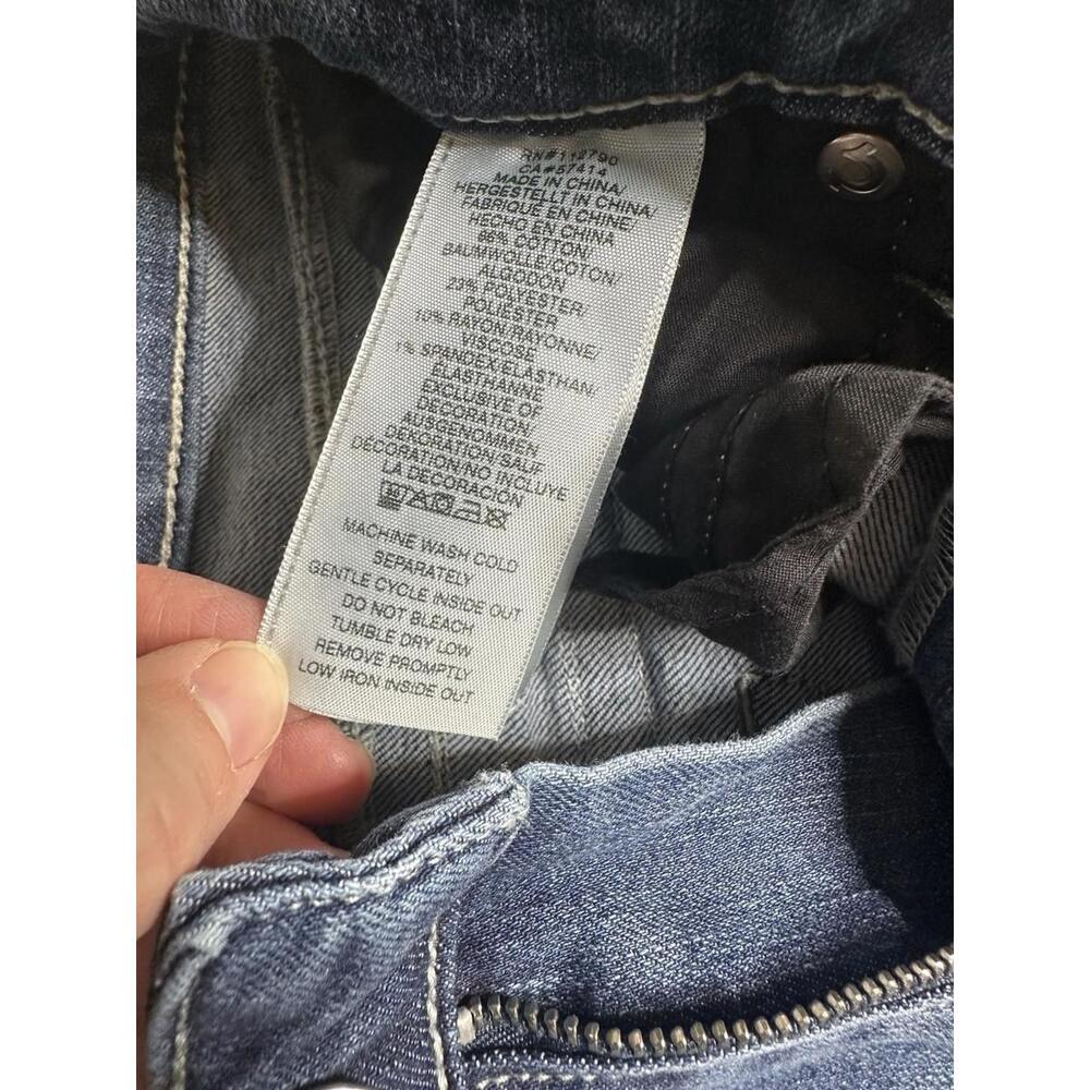 True Religion Billie Womens 27 Mid Rise Straight Leg Med Wash Blue Denim - Picture 6 of 7